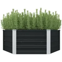 VidaXL Hochbeet 129 x 129 x 45 cm Anthrazit