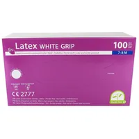 Medi-Inn Latex White Grip Einmalhandschuhe puderfrei (Größe: M 10