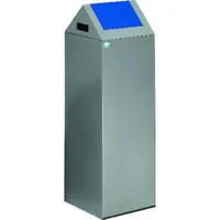 VAR Wertstoffsammelgerät WSG 85 S Korpus silber Einwurfklappe enzianblau