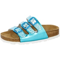 LICO BIOLINE TRENDY Mädchen Niedrige Hausschuhe, Türkis/ Weiß, 39
