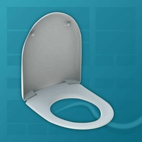Geberit 4U WC-Sitz weiß Scharniere Messing verchromt 574400000