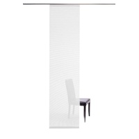 Homing halbtransparenter Flächenvorhang Uni Schiebegardine Weiß | Wohnzimmer Schlafzimmer