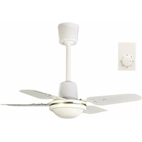 Sichler Haushaltsgeräte Kompakter Deckenventilator, 4 Metallflügel, 3 Stufen, Ø
