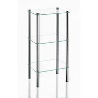 Kela Badezimmerregal, Lars Metall, transparent 40,0x30,0x76,5cm