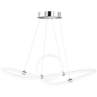 WOFI LED-Pendelleuchte Mira in chromfarbig