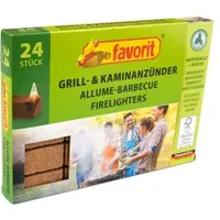 Favorit Grillanzünder 24 Stück Naturholz Wachs braun