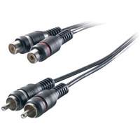 SpeaKa Professional SP-1300380 Cinch Audio Verlängerungskabel [2x Cinch-Stecker -