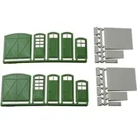 AUHAGEN Tore und Türen grün, Stufen, Rampen 80250 H0