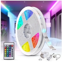 B.K.Licht LED Band, Streifen, RGB Stripe Lichtleiste, 230V Fernbedienung