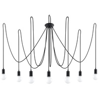 Sollux SL.0372 Kronleuchter EDISON 7 schwarz