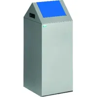 VAR Wertstoffsammelgerät WSG 55 S Korpus silber Einwurfklappe enzianblau