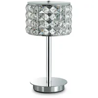 Ideal Lux Tischlampe, ROMA G9 Tischleuchte ⌀150mm Chrom warmweiss