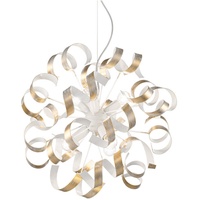 Ideal Lux vortex sp6, Pendelleuchte mit goldenen metalllocken,