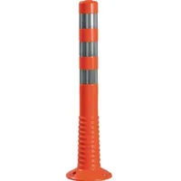 TEMKA Sperrpfosten Polyurethan orange/weiß D.80mm z.Aufschr.m.Befestigungsmat.H.750mm