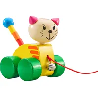 Schmidt Spiele Selecta 62035 - Nachzieh-Katze, Tinka, Holz, 12