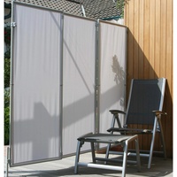 Floracord Paravent Sicht- und Windschutz Hell Silbergrau 210 cm
