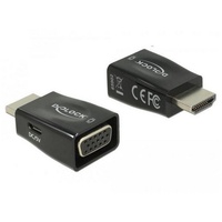 DeLock 65902 - HDMI VGA Buchse - - Schwarz