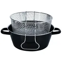 RIESS  Schwarzemaille Pommes-Frites-Pfanne 24 cm mit Einsatz