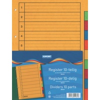 Stylex Ordner Register 10tlg. 1-10 besonders stabiler Karton