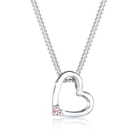 Elli Herz Rosa Kristall 925 Sterling Silber 45 Damen