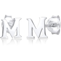 Elli Ohrstecker Buchstabe M Silber 925