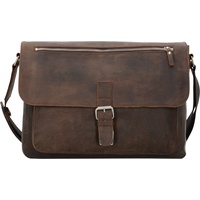 LEONHARD HEYDEN Salisbury Messenger Leder 40 cm Laptopfach braun