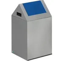VAR Wertstoffsammelgerät WSG 40 S Korpus silber Einwurfklappe enzianblau