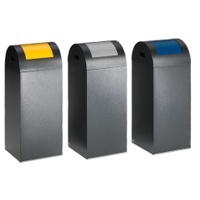 VAR Wertstoffsammelgerät WSG 55 R Korpus antik-silber Einwurfklappe enzianblau