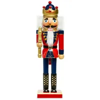 SIKORA NK-D aufwändig gestaltete Deko Nussknacker Figur aus Holz,