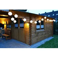 FHS International LED LAMPION PARTYLICHTERKETTE 5m WARMWEIßE LEDs 20er