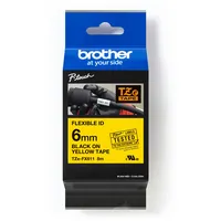 Brother TZE-FX611 6mm schwarz auf gelb