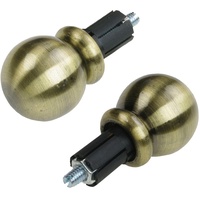 LIEDECO Endstück, Esperanca Kugel 16 mm schwarz-messing