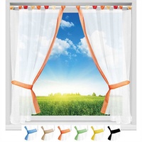 Arsvita Gardinenset mit Schlaufen Skyline Landhausstil 140x120 cm -