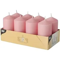 Papstar Stumpenkerzen 5 x 10 cm 8 St. altrosa