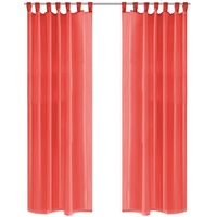 VidaXL Voile-Gardinen 2 Stk. 140 x 225 cm Rot