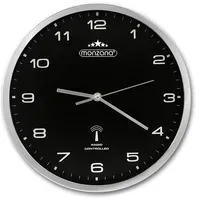 Monzana Funk Wanduhr 31 cm 31 silber/schwarz
