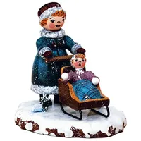 Hubrig Volkskunst GmbH Hubrig-Volkskunst Winterkinder Mädchen mit Kinderschlitten Höhe