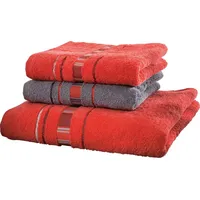 Erwin Müller Achern Handtuchset 3-tlg. rot/grau
