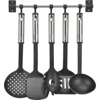 Hi Küchenhelfer-Set 6-tlg. Kunststoff und Edelstahl Schwarz