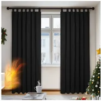 Deconovo Verdunkelungsvorhang Schlaufen Dicke Gardinen Schlafzimmer Thermogardine Schlaufen Schlaufenschal,