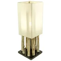 Levandeo Tischlampe Treibholz Weiß