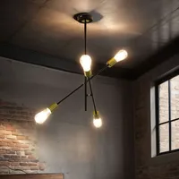 Licht-Erlebnisse Verstellbare Deckenleuchte Schwarz Gold Esszimmer
