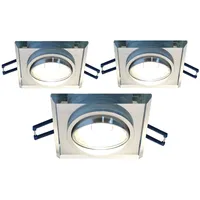 Trango 3er Set LED Einbaustrahler TG6729S-3B I Einbauleuchten I