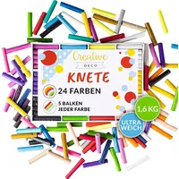 Creative Deco Knete Plastilin für Kinder | 24 Farben