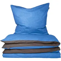 SCHIESSER Doubleface Renforcé blau/anthrazit 155 x 220 cm +