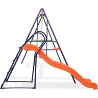 VidaXL Schaukelset mit Rutsche orange 91359