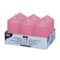 Papstar Stumpenkerze 11,5 x 6 cm 6 St. altrosa