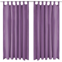 VidaXL Vorhänge Mikro-Satin 2 Stk. mit Schlaufen 140×175 cm
