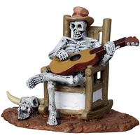 Lemax - Rocking Chair Skeleton - Untoter Gitarrist -