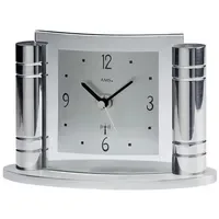 AMS Funktischuhr "5130", silber (silberfarben), Tischuhren, Wohnzimmer, Esszimmer